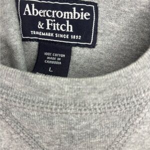 Abercrombie & Fitch Light Gray Crewneck Sweater